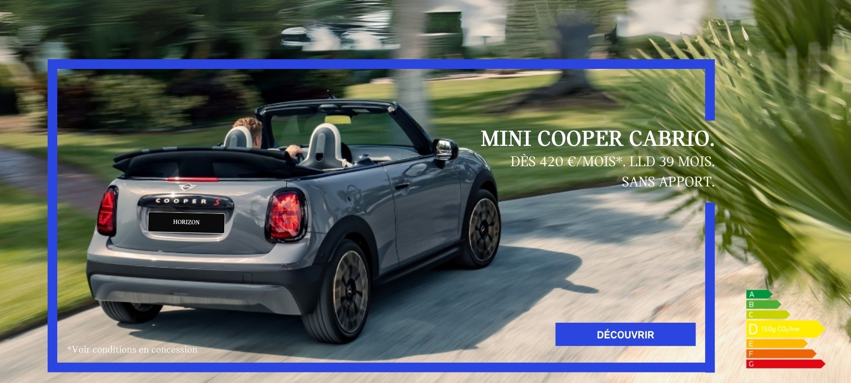Votre MINI Cabrio à partir de 420 €/mois, LLD 39 mois. Sans apport.