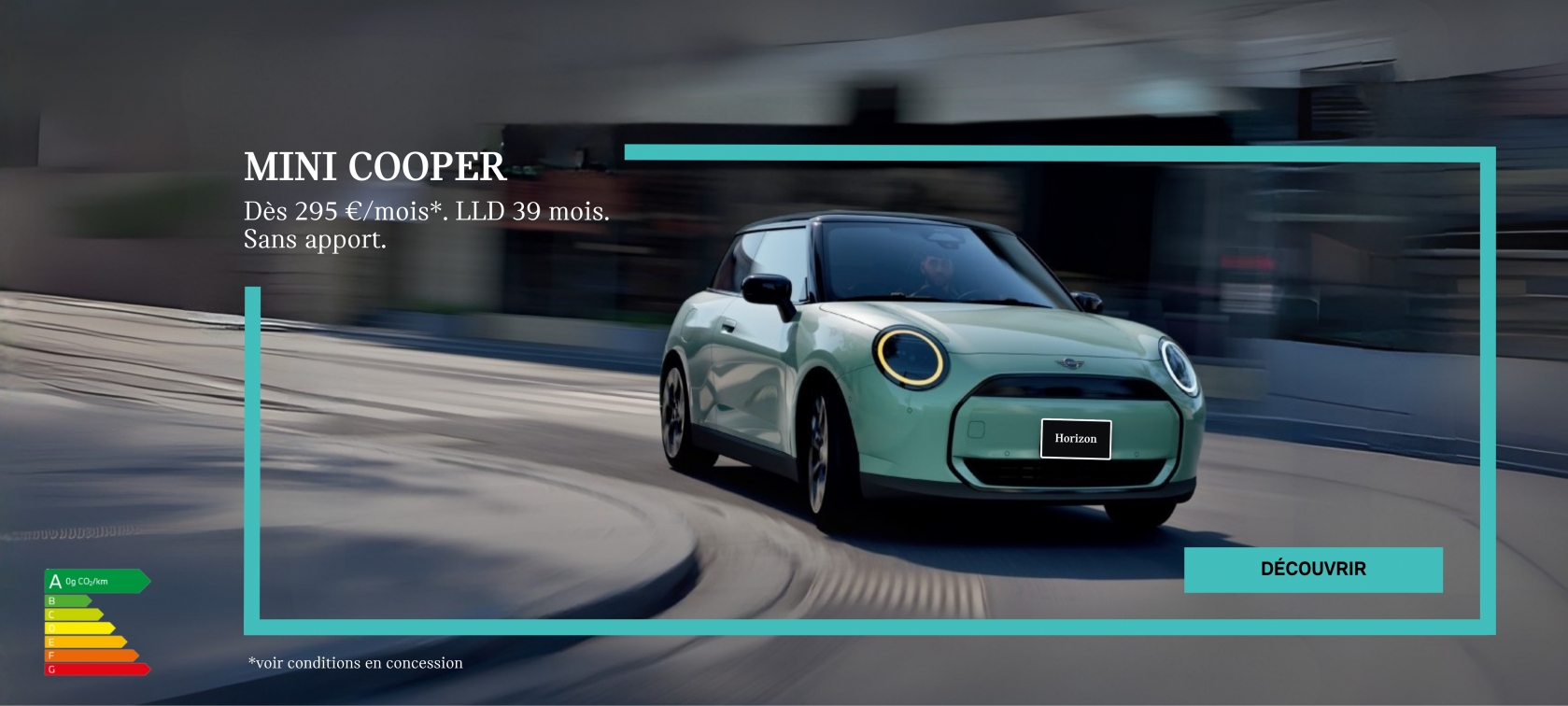 Votre MINI Cooper à partir de 295 €/mois. LLD 39 mois. Sans apport.