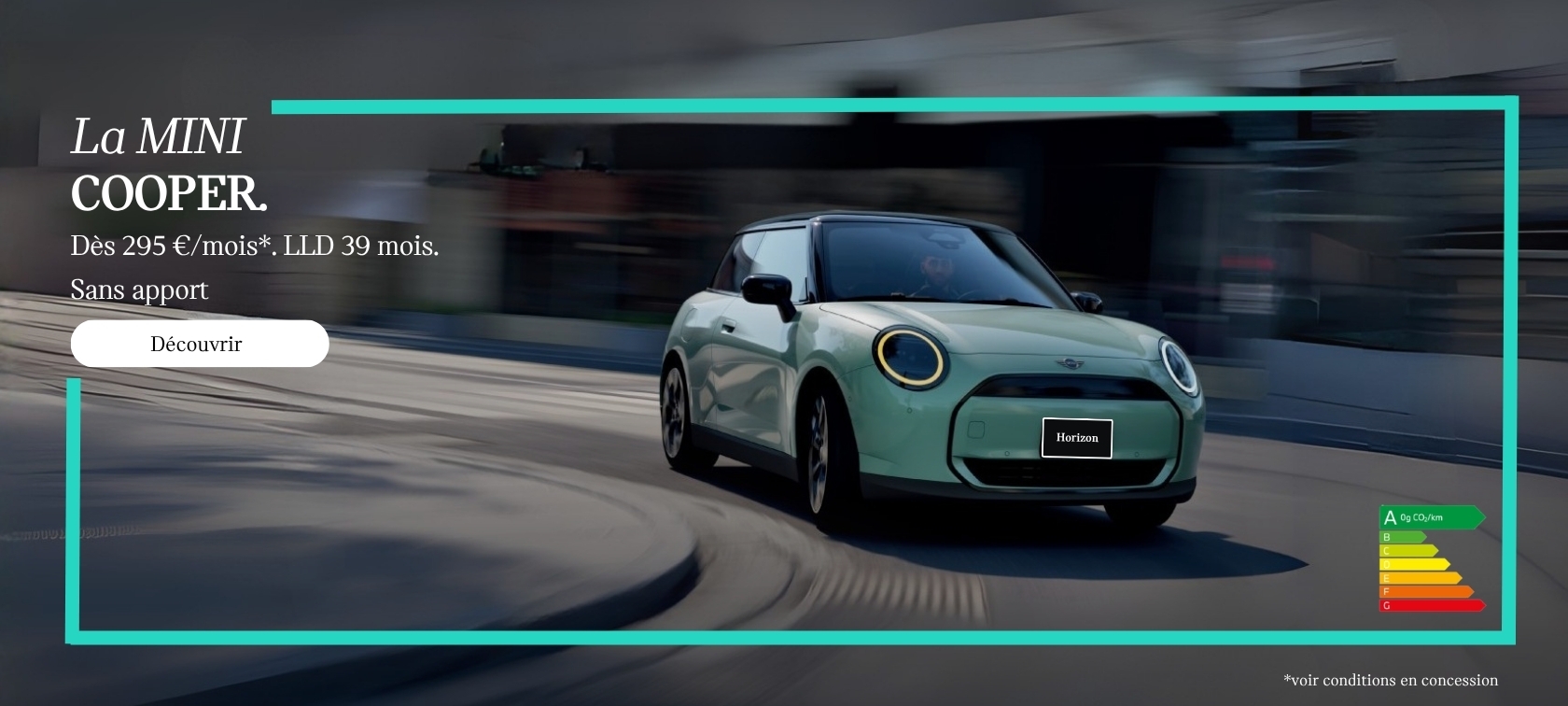 Votre MINI Cooper à partir de 295 €/mois. LLD 39 mois. Sans apport.