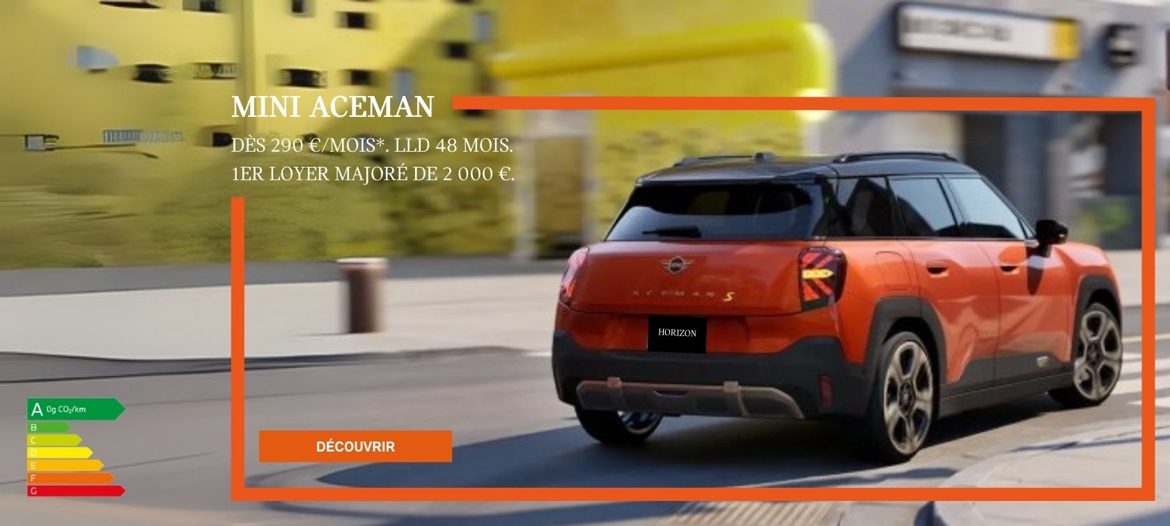 Votre MINI Aceman à partir de 290 €/mois, LLD 48 mois. 1er loyer majoré de 2 000 €.