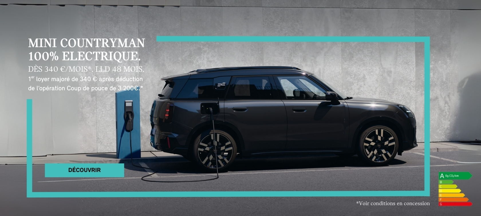 Votre MINI Countryman à partir de 340 €/mois, LLD 39 mois, 1er loyer majoré de 340 € après déduction  de l’opération Coup de pouce de 3 200€.*