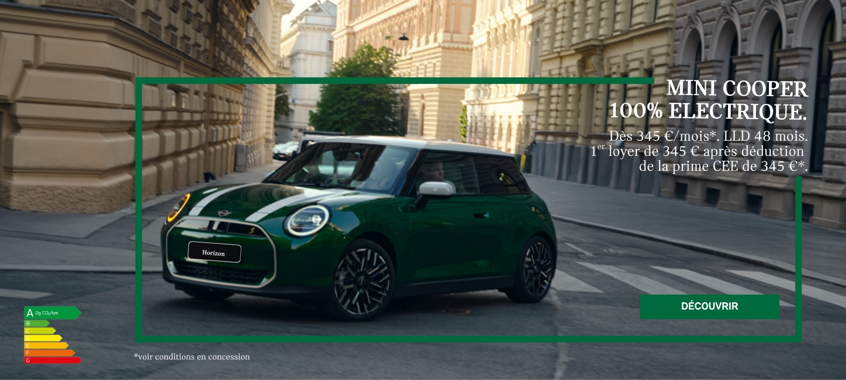 MINI Cooper 100% électrique 345 € /mois
