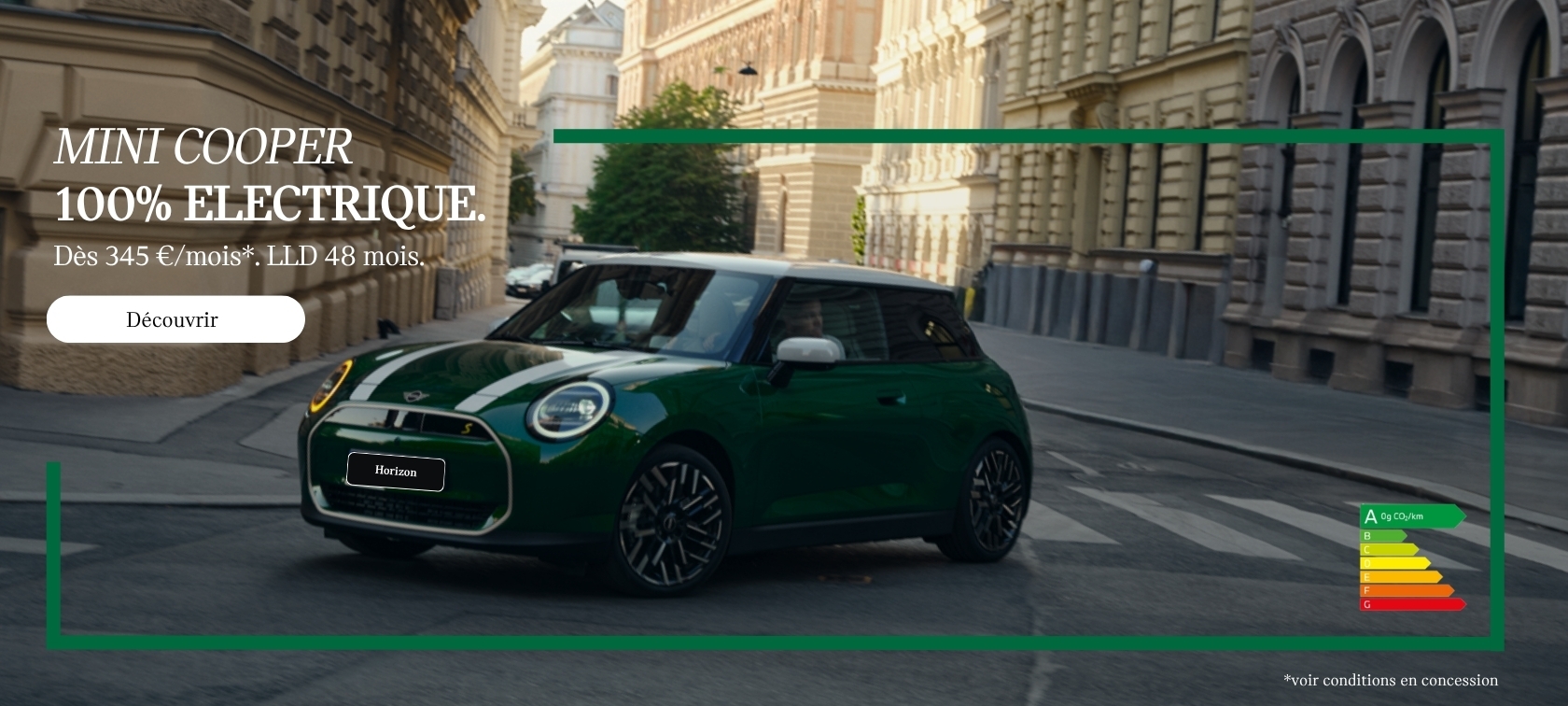 MINI Cooper 100% électrique 345 € /mois